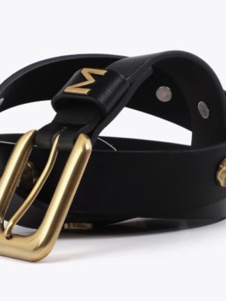 cinturon-mujer-negro-tachas-doradas