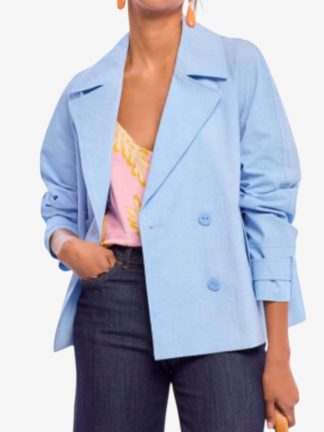 chaqueta-mujer-entretiempo-cruzada-botones-Azul-celeste