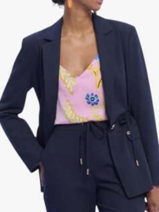 moda-mujer-chaqueta-Marino-forro-flores