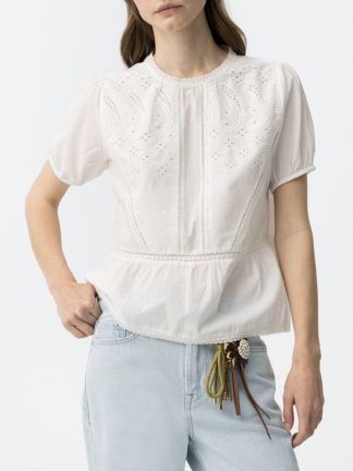 camisa-mujer-manga-corta-verano-algodón-puntillas