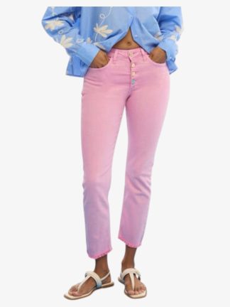 pantalón-denim-Rosa-mujer-desflecado