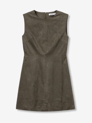 vestido-corto-mujer-otoño-ante-verde