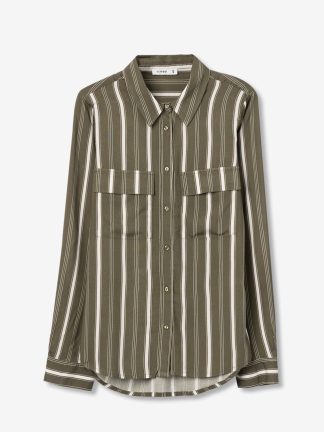 camisa-mujer-fluida-rayas-verde-oliva