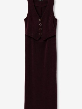vestido-entallado-largo-falsos-botones