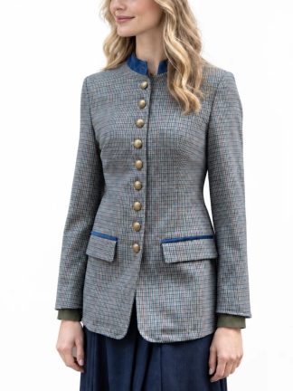 chaqueta-cuadros-mujer-terciopelo-botones-tipo-militar